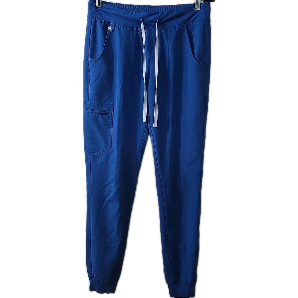 Figs Zamora Jogger Pants Womens S/T Small‎ Tall Blue Stretch Scrub Workwear